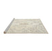 Sideview of Machine Washable Traditional Blanched Almond Beige Rug, wshtr3753