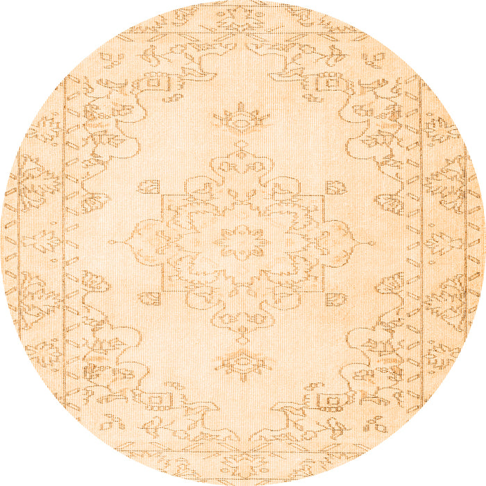 Square Persian Orange Traditional Rug, tr3753org