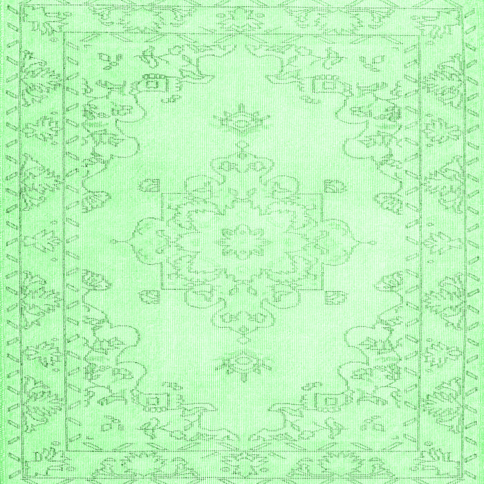 Square Persian Emerald Green Traditional Rug, tr3753emgrn