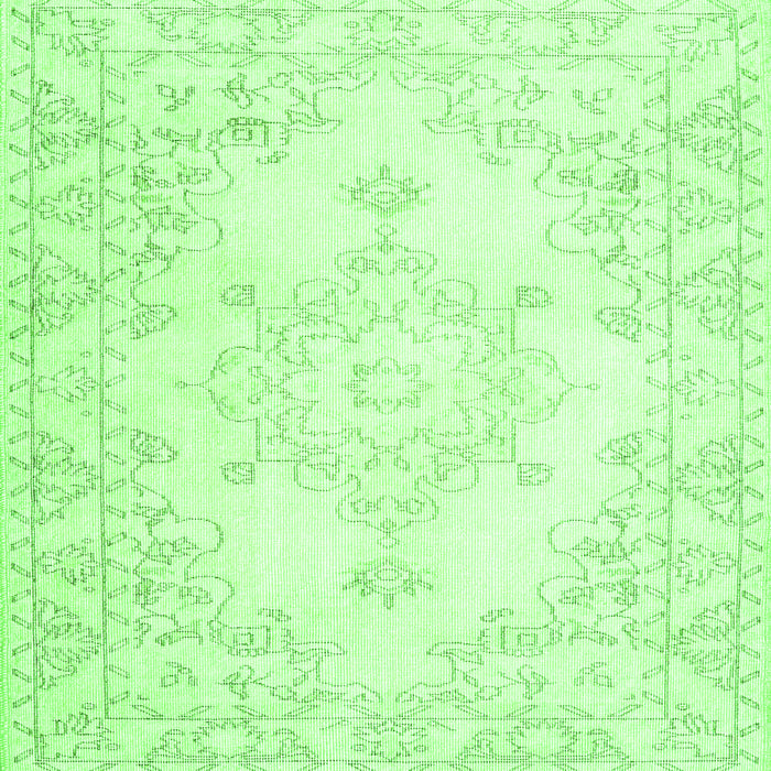 Serging Thickness of Persian Green Traditional Rug, tr3753grn