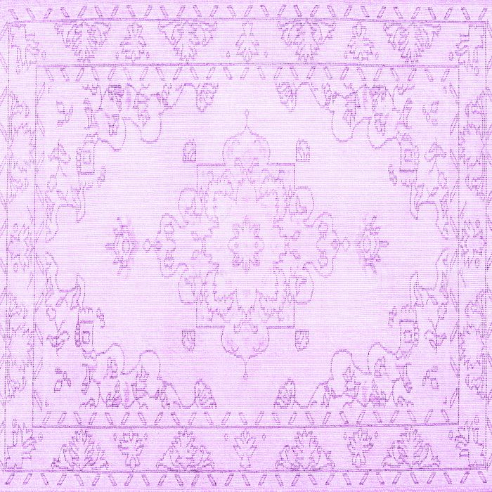 Square Persian Purple Traditional Rug, tr3753pur