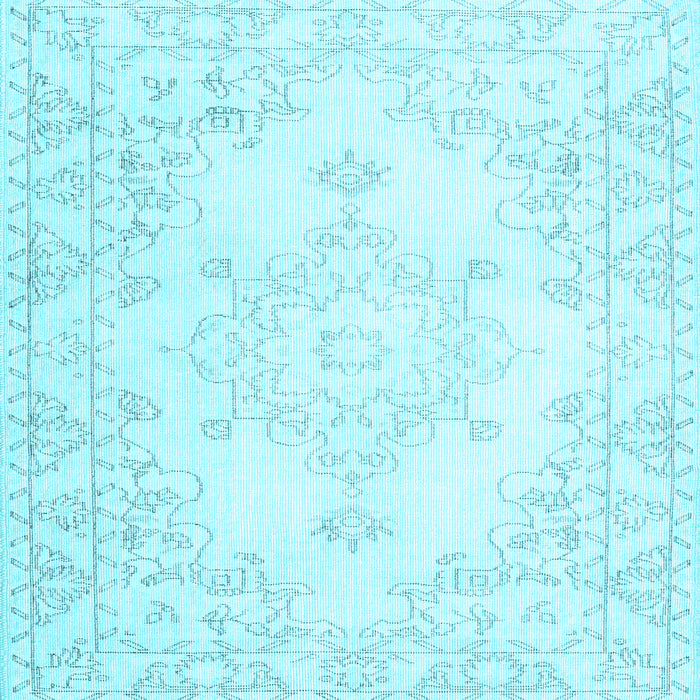 Square Persian Light Blue Traditional Rug, tr3753lblu