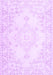 Machine Washable Persian Purple Traditional Area Rugs, wshtr3753pur