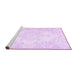 Sideview of Machine Washable Persian Purple Traditional Area Rugs, wshtr3753pur