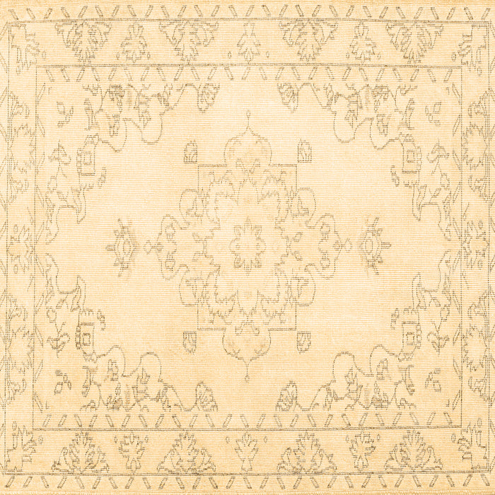 Square Persian Brown Traditional Rug, tr3753brn