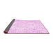 Sideview of Persian Pink Traditional Rug, tr3753pnk