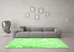 Machine Washable Persian Green Traditional Area Rugs in a Living Room,, wshtr3754grn