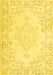 Machine Washable Persian Yellow Traditional Rug, wshtr3754yw