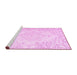 Sideview of Machine Washable Persian Pink Traditional Rug, wshtr3754pnk