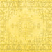 Square Persian Yellow Traditional Rug, tr3754yw