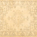 Square Persian Brown Traditional Rug, tr3754brn