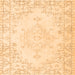 Serging Thickness of Persian Orange Traditional Rug, tr3754org