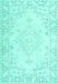 Machine Washable Persian Turquoise Traditional Area Rugs, wshtr3754turq