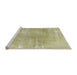 Sideview of Machine Washable Traditional Brass Green Rug, wshtr3755