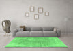 Machine Washable Persian Emerald Green Traditional Area Rugs in a Living Room,, wshtr3755emgrn