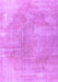 Machine Washable Persian Purple Traditional Area Rugs, wshtr3755pur