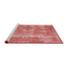 Sideview of Machine Washable Traditional Fire Red Rug, wshtr3756