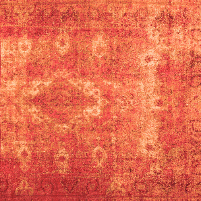 Serging Thickness of Persian Orange Traditional Rug, tr3756org