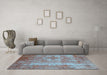 Machine Washable Persian Light Blue Traditional Rug in a Living Room, wshtr3756lblu