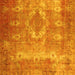Square Persian Yellow Traditional Rug, tr3756yw