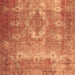 Square Persian Brown Traditional Rug, tr3756brn