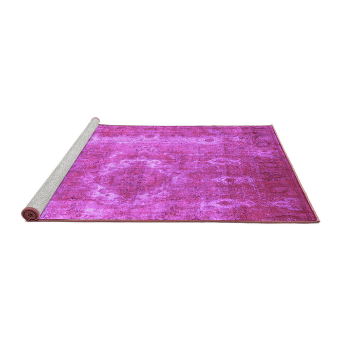 Sideview of Machine Washable Persian Purple Traditional Area Rugs, wshtr3756pur