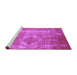 Sideview of Machine Washable Persian Purple Traditional Area Rugs, wshtr3756pur