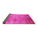 Sideview of Persian Pink Traditional Rug, tr3756pnk