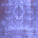 Square Persian Blue Traditional Rug, tr3756blu
