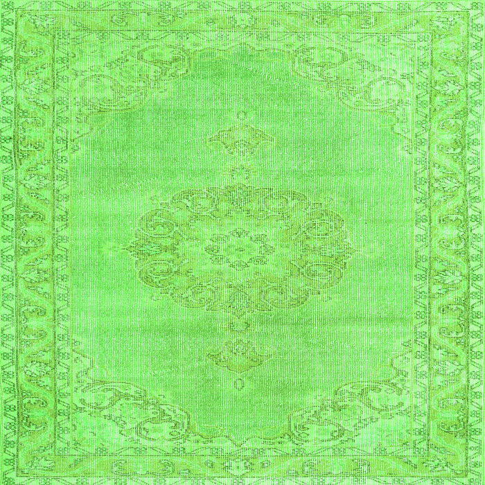 Serging Thickness of Persian Green Traditional Rug, tr3757grn