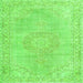Serging Thickness of Persian Green Traditional Rug, tr3757grn
