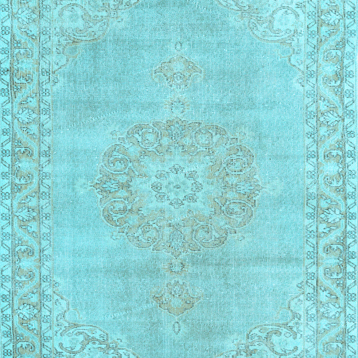 Machine Washable Persian Light Blue Traditional Rug, wshtr3757lblu