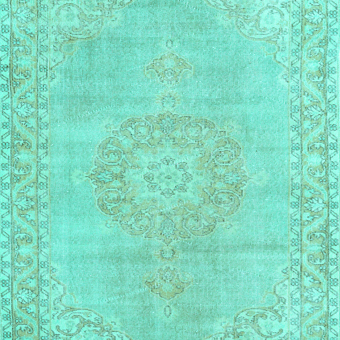 Machine Washable Persian Turquoise Traditional Area Rugs, wshtr3757turq