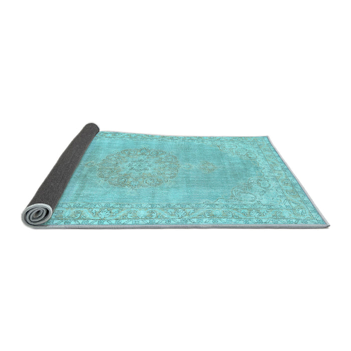 Sideview of Persian Light Blue Traditional Rug, tr3757lblu