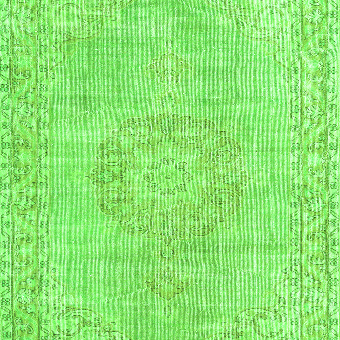 Serging Thickness of Machine Washable Persian Green Traditional Area Rugs, wshtr3757grn