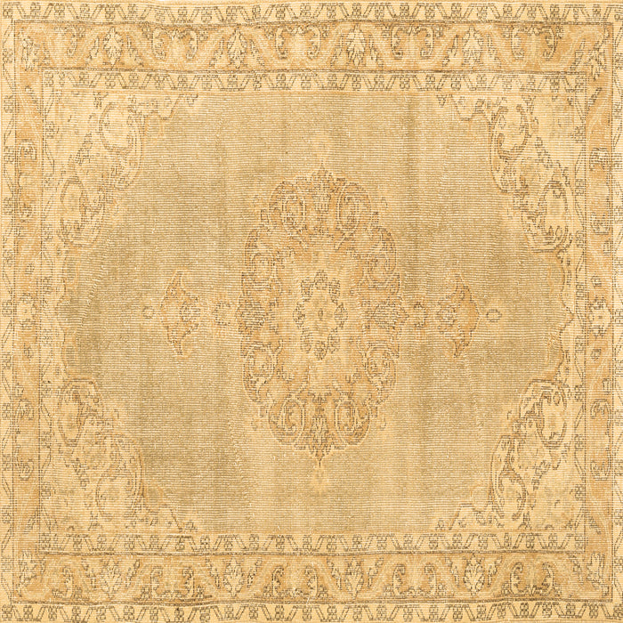 Square Persian Brown Traditional Rug, tr3757brn