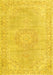 Machine Washable Persian Yellow Traditional Rug, wshtr3757yw