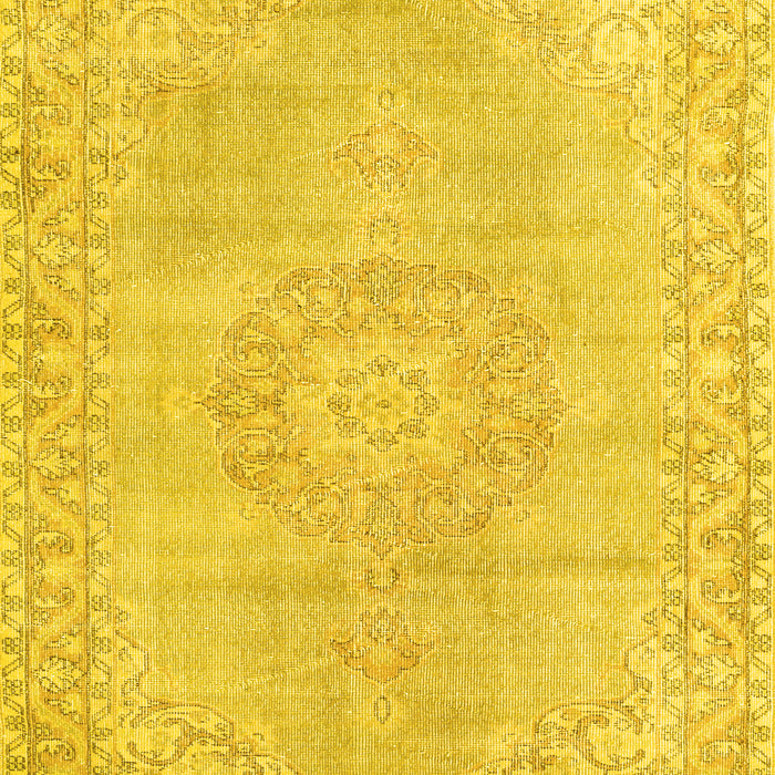 Machine Washable Persian Yellow Traditional Rug, wshtr3757yw