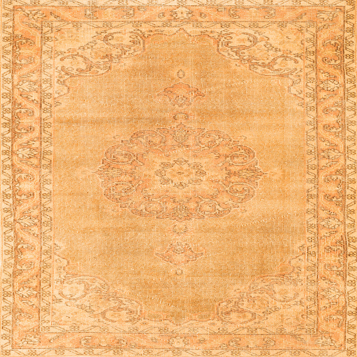 Serging Thickness of Persian Orange Traditional Rug, tr3757org