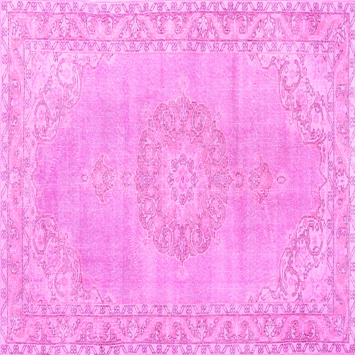 Square Persian Pink Traditional Rug, tr3757pnk
