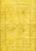 Machine Washable Persian Yellow Traditional Rug, wshtr3758yw