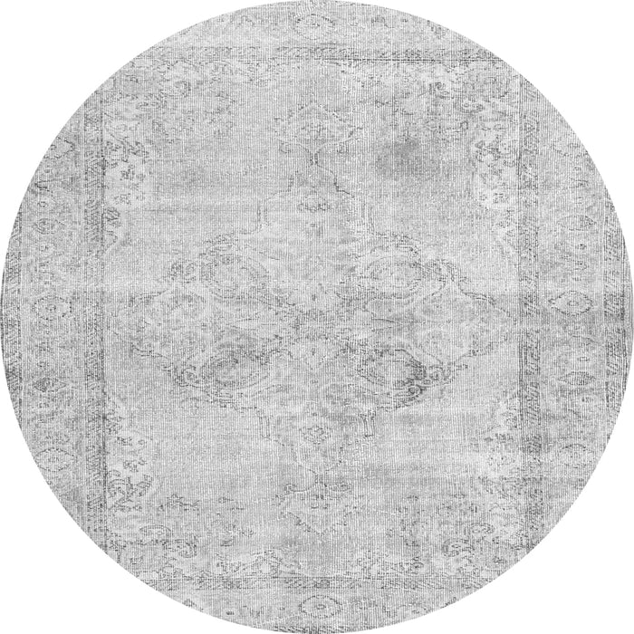 Square Persian Gray Traditional Rug, tr3758gry