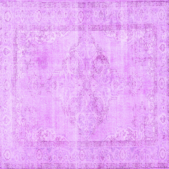 Square Persian Purple Traditional Rug, tr3758pur