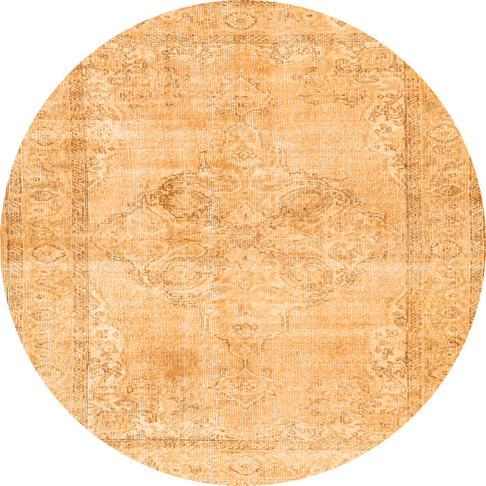 Square Persian Orange Traditional Rug, tr3758org