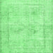 Square Persian Emerald Green Traditional Rug, tr3758emgrn