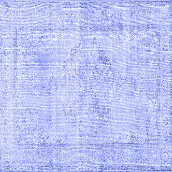 Square Persian Blue Traditional Rug, tr3758blu