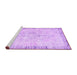 Sideview of Machine Washable Persian Purple Traditional Area Rugs, wshtr3759pur