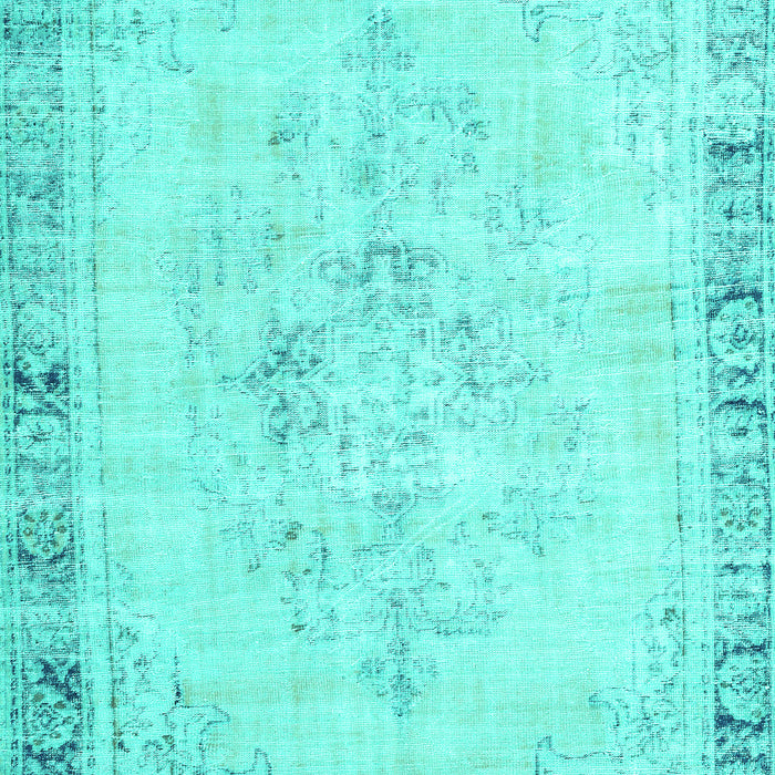 Machine Washable Persian Turquoise Traditional Area Rugs, wshtr3759turq