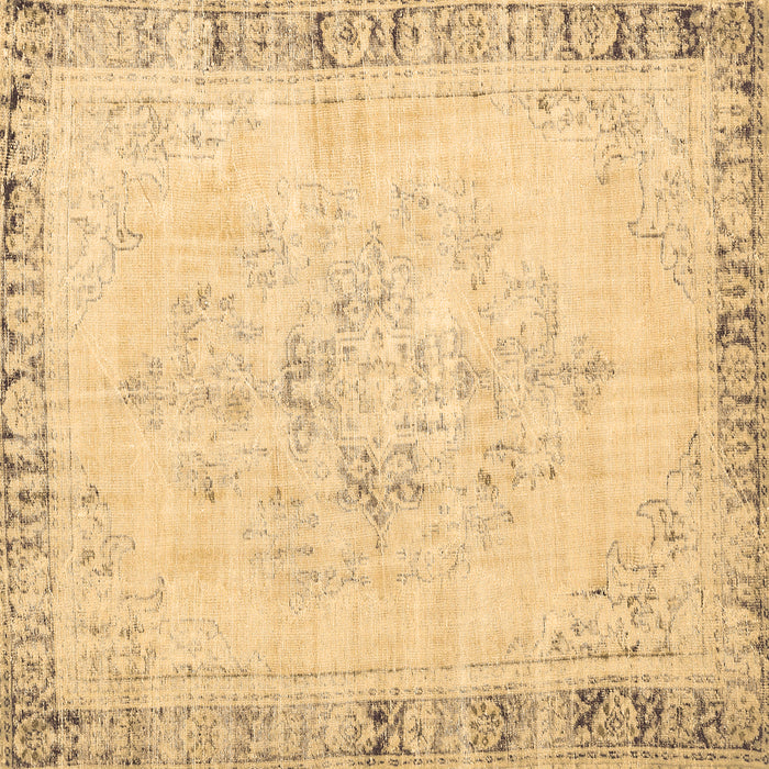 Square Persian Brown Traditional Rug, tr3759brn