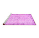 Sideview of Machine Washable Persian Pink Traditional Rug, wshtr3759pnk